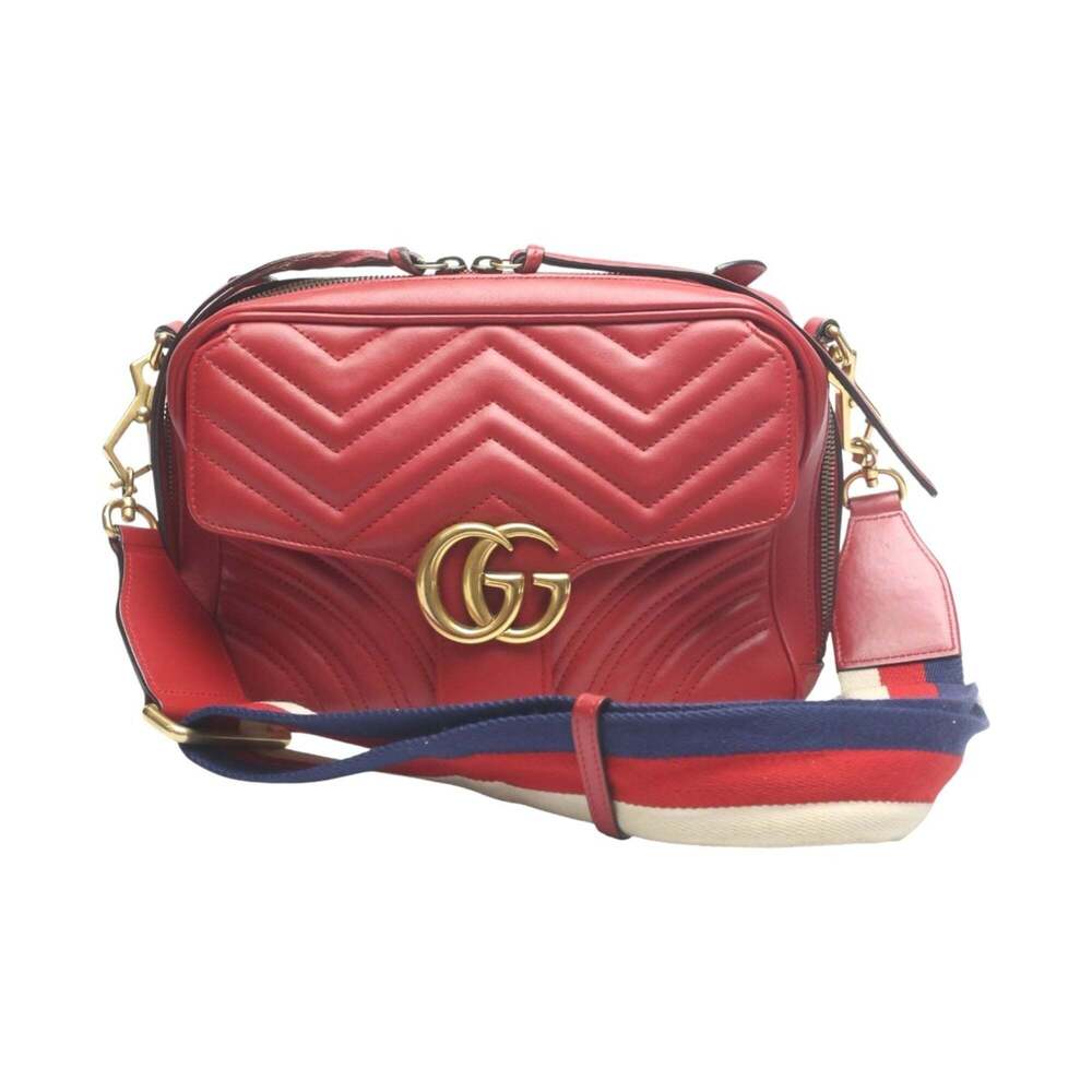 GUCCI Authentic Red GG Marmont Fanny Pack - Picture 1 of 16